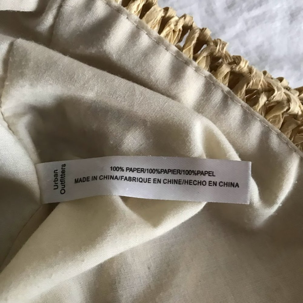 Urban Outfitters Oversized Soft Sack Straw Paper Beachy Purse - Picture 6 of 7